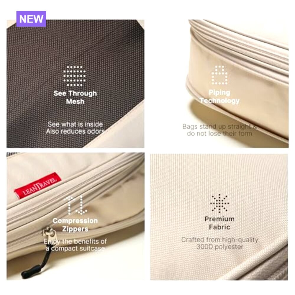 Premium Compression Packing Cubes Set - Polyester… - image 3